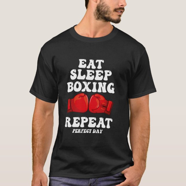 Camiseta Boxeo Día de Boxeo Lover Eleep Boxing Repetir Ch (Anverso)
