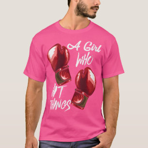 Camiseta Boxeo femenino en Kickboxing a un Chica que golpeó