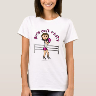 Camiseta Boxeo femenino rosa claro