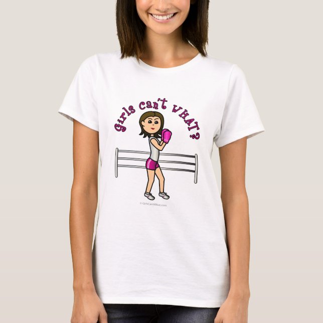 Camiseta Boxeo femenino rosa claro (Anverso)