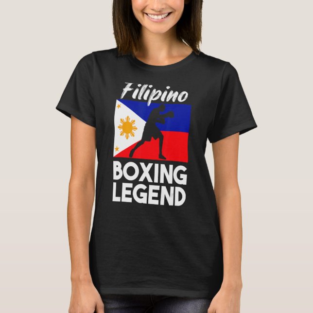 Camiseta Boxeo filipino Pinoy de boxeo con bandera filipina (Anverso)