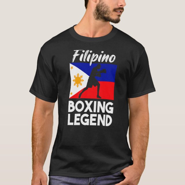 Camiseta Boxeo filipino Pinoy de boxeo con bandera filipina (Anverso)