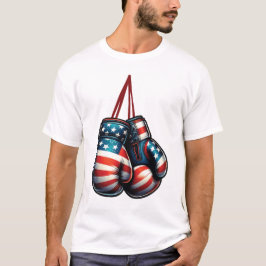 Camiseta Boxeo guantes de boxeador de la bandera estadounid