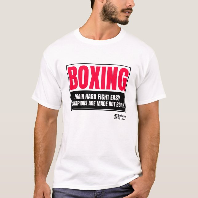 Camiseta Boxeo Hombres Blancos (Anverso)