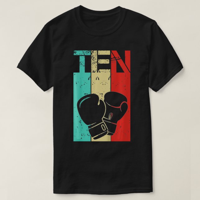 Camiseta Boxeo infantil Boxeo 10 Chica de cumpleaños 10 año (Diseño del anverso)