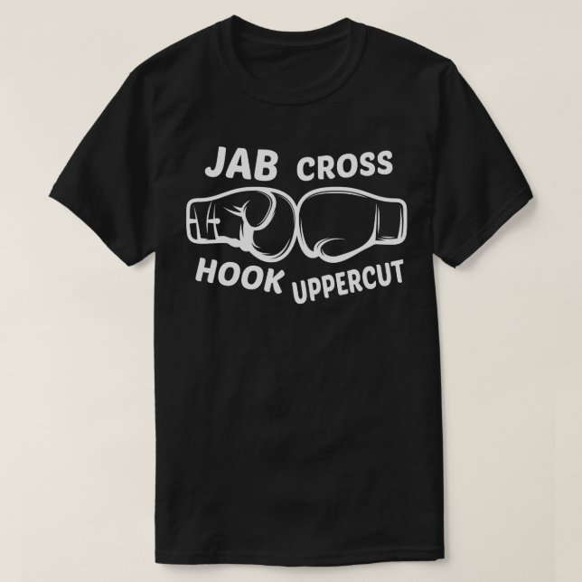 Camiseta Boxeo Jab Cross Hook Uppercut 1 (Diseño del anverso)