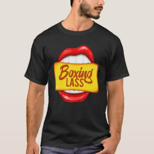 Camiseta Boxeo Lass Rojo Ligas Sarcásticas Mujeres Pop Art