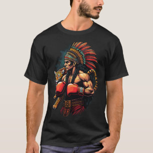 Camiseta Boxeo Mexicano Guerrero Inca Con Espíritu Jaguar