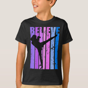Camiseta Boxeo Motivacional Retro para Mujeres y Chicas