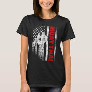 Camiseta Boxeo muay tailandés bandera estadounidense