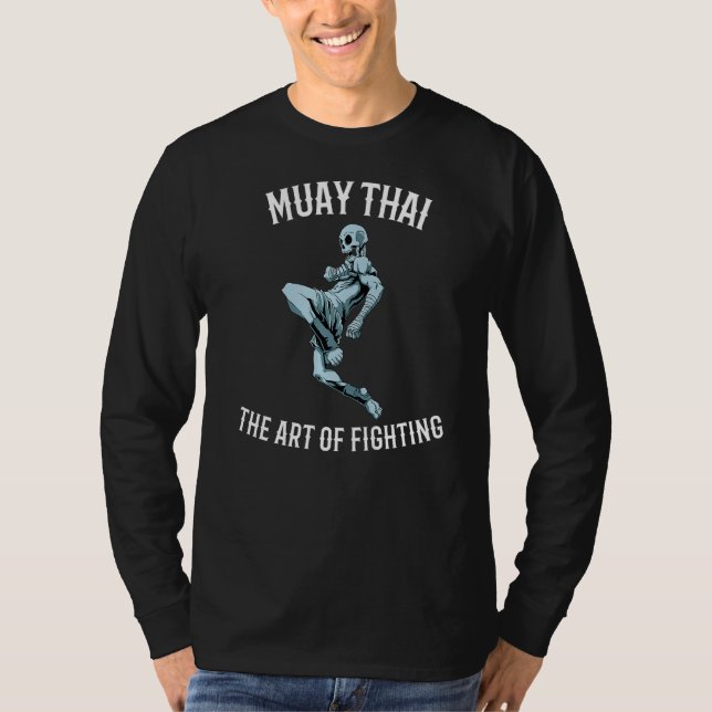 Camiseta Boxeo Muay Tailandés Y Tailandés Fuerte Skeleton (Anverso)