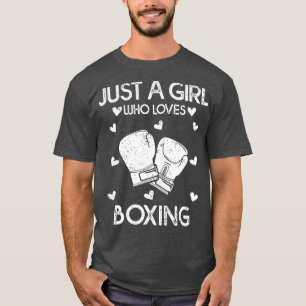 Camiseta Boxeo Para Mujeres Solamente Una Chica A La Que Le