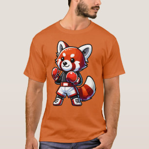 Camiseta Boxeo rojo panda