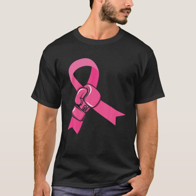 Camiseta Boxeo Rosa 2022 de Cinta Rosa de Cáncer de Mama (Anverso)