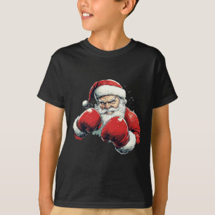 Camiseta Boxeo Santa Claus - Papá Noel con guante de boxeo