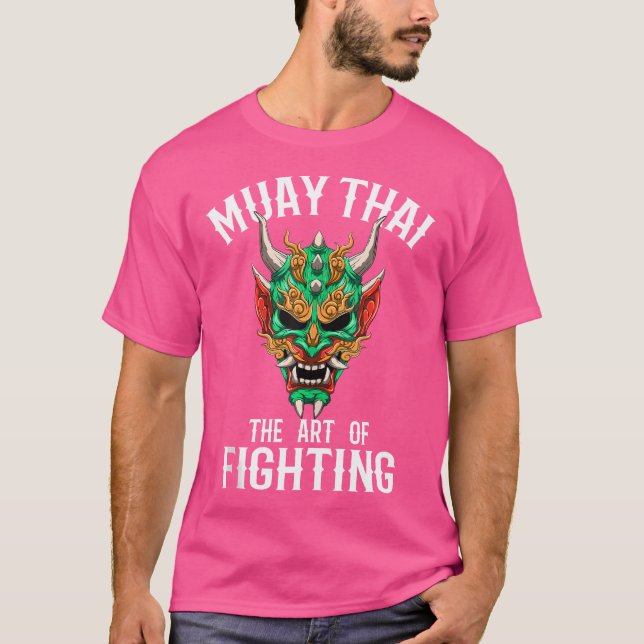 Camiseta Boxeo Tailandés Con Máscara De Oni Muay (Anverso)