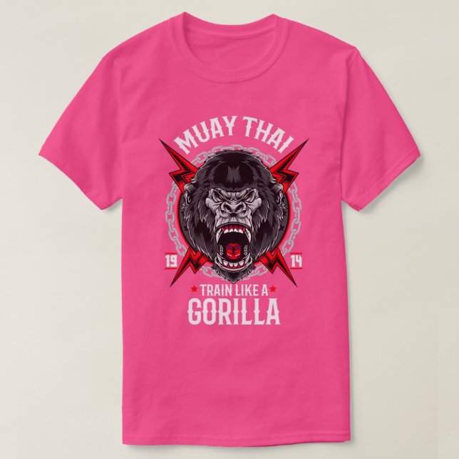 Camiseta Boxeo tailandés de Muay Thai Gorilla Thailand (Diseño del anverso)
