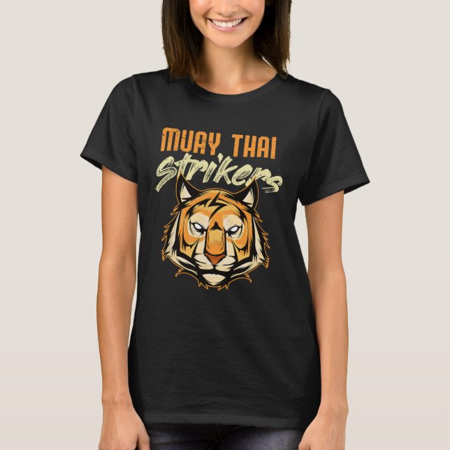 Camiseta Boxeo tailandés de tigres tailandeses muay boxeo e (Anverso)