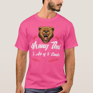 Camiseta Boxeo tailandés kickboxing oso tailandés