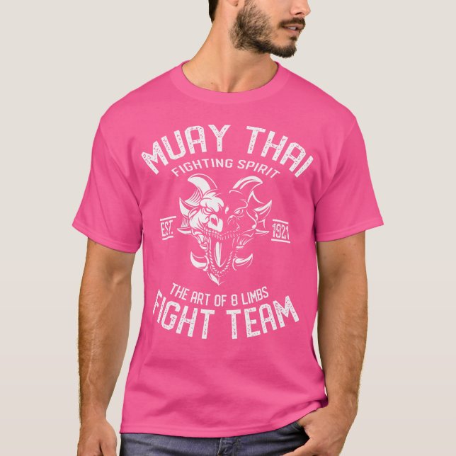 Camiseta Boxeo Tailandés Muay Dragon Y Kickboxing (Anverso)