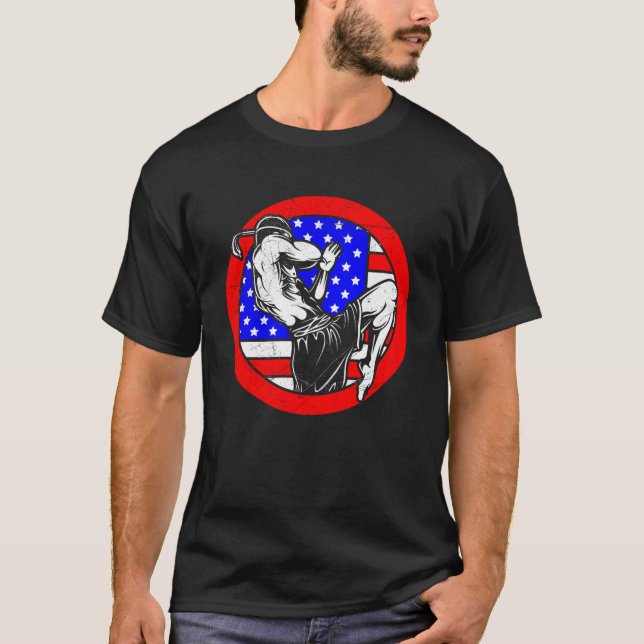 Camiseta Boxeo tailandés muay y kickboxing en EE.UU. (Anverso)