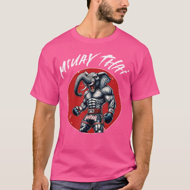 Camiseta Boxeo Tailandés Y Elefante Muay Tailandés (Anverso)