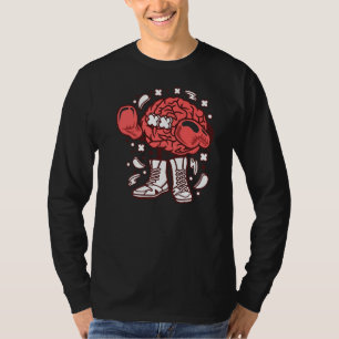 Camiseta Boxer Brain Fighter Boxing con guantes y zapatos