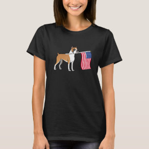 Camiseta Boxer con la bandera estadounidense Boxer Mom Boxe