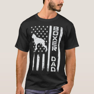 Camiseta Boxer Dad Bandera Estadounidense Patriótica Perro