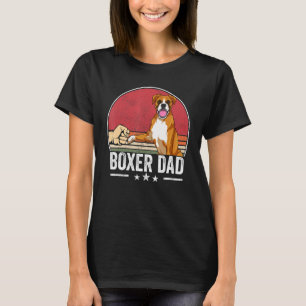 Camiseta Boxer Dad Dog Boxer Dog Apparet Retro Sunset Para 