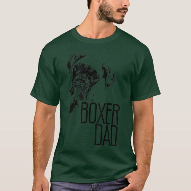 CAMISETA BOXER DAD DOG FACESHIRT DOG LOVERS BOXER DAD GIFT  (Anverso)