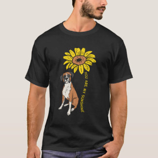 Camiseta Boxer de mujer con diseño de girasol para perro ma