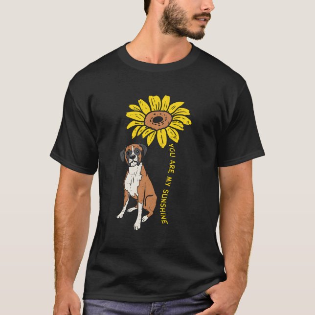 Camiseta Boxer de mujer con diseño de girasol para perro ma (Anverso)