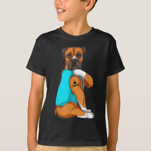 Camiseta Boxer de perro me encanta mamá Tattoo Ttoo Tong Pe