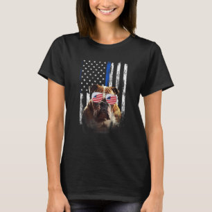 Camiseta Boxer Dog Bandera Estadounidense Boxer Perro 4 de