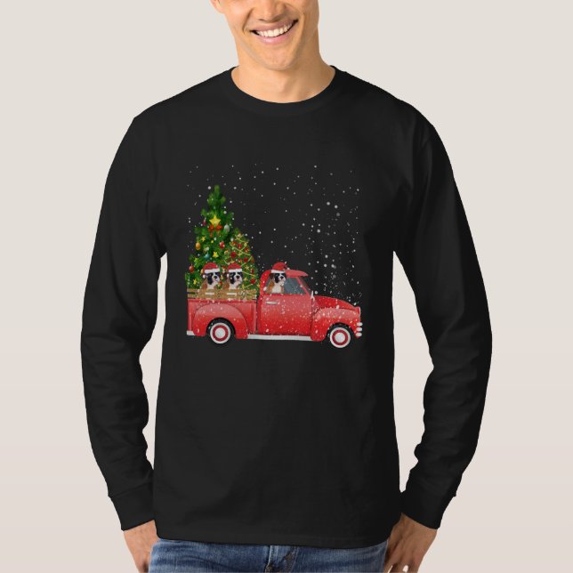 Camiseta Boxer Dog Christmas Tree On Car Xmas vacation Fami (Anverso)