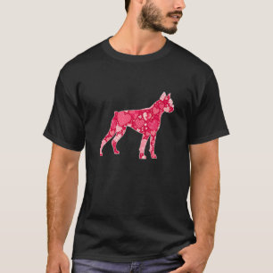 Camiseta Boxer Dog Día de San Valentín Corazón Cute Corazón