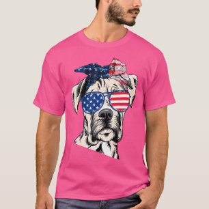 Camiseta Boxer Dog Glasses Eeuu Flag Paw Women Boxpy