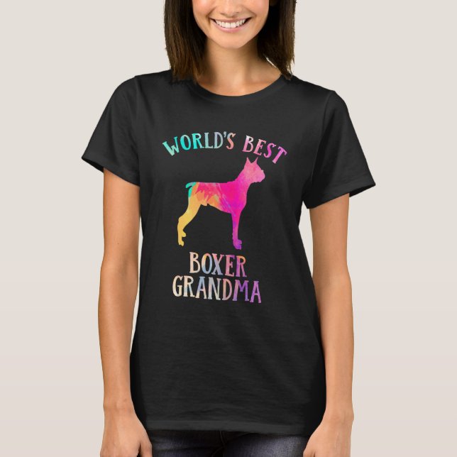 Camiseta Boxer Dog Grandma  Worldu2019s Best Boxer Grandma (Anverso)