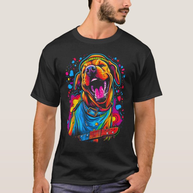 Camiseta Boxer Dog Guitar (Anverso)