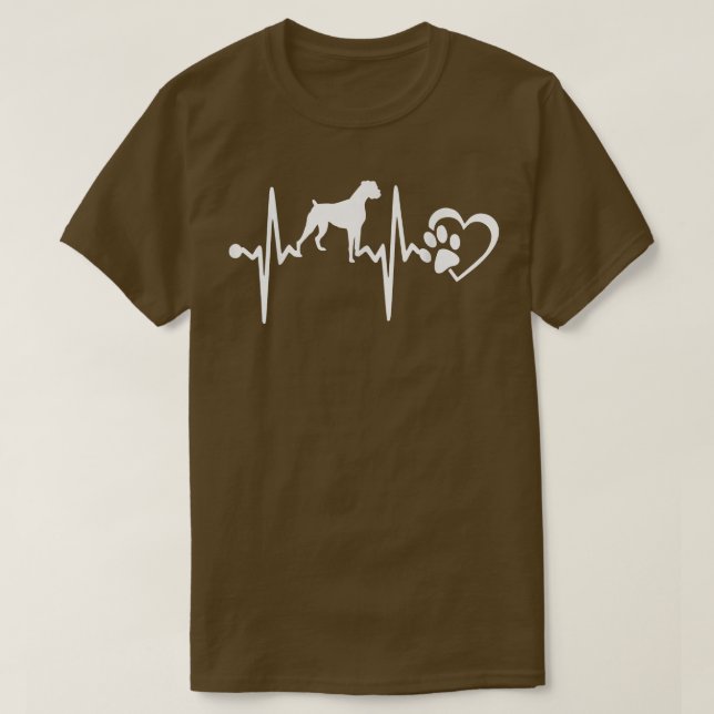 CAMISETA BOXER DOG HEARTBEAT (Diseño del anverso)