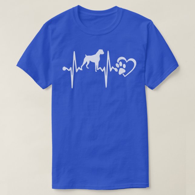 CAMISETA BOXER DOG HEARTBEAT  (Diseño del anverso)