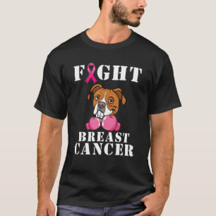 Camiseta Boxer Dog Lucha Contra El Cáncer De Mama Apoyo A 