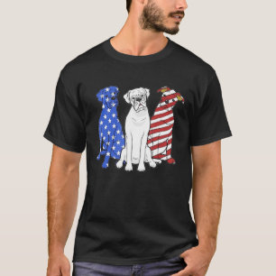 Camiseta Boxer Dog Merica Bandera Estadounidense Patriota 4