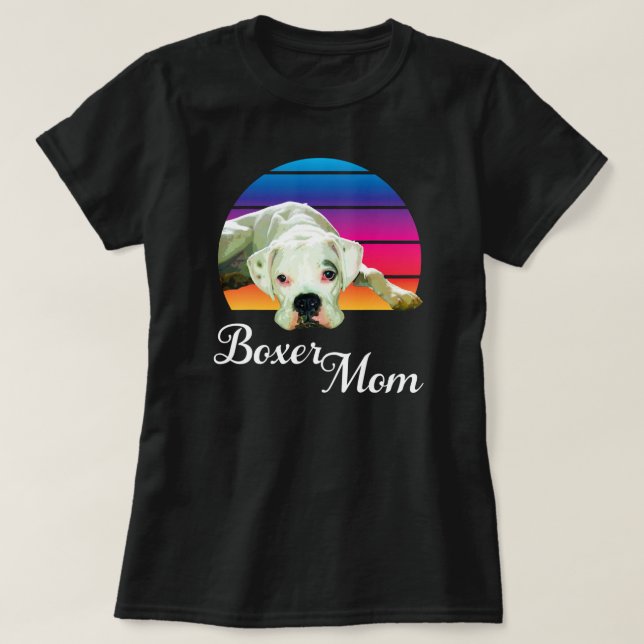 Camiseta Boxer Dog Mom Rainbow Dog Animal Lover Graphic  (Diseño del anverso)