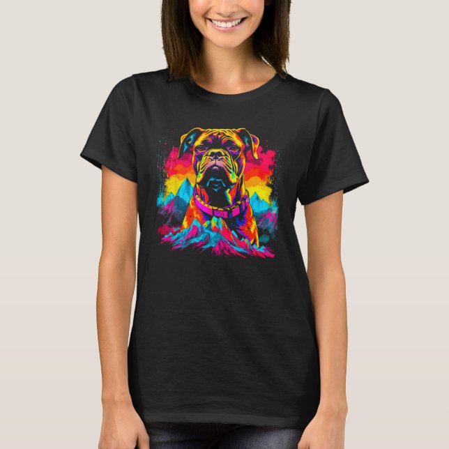 Camiseta Boxer Dog Mountain Design (Anverso)