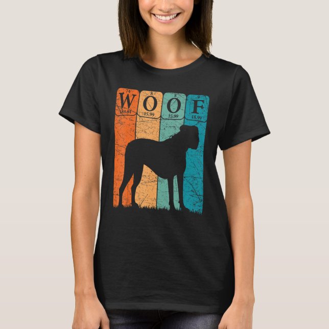 Camiseta Boxer Dog Periodic Table Elements Dog Lover Woof (Anverso)