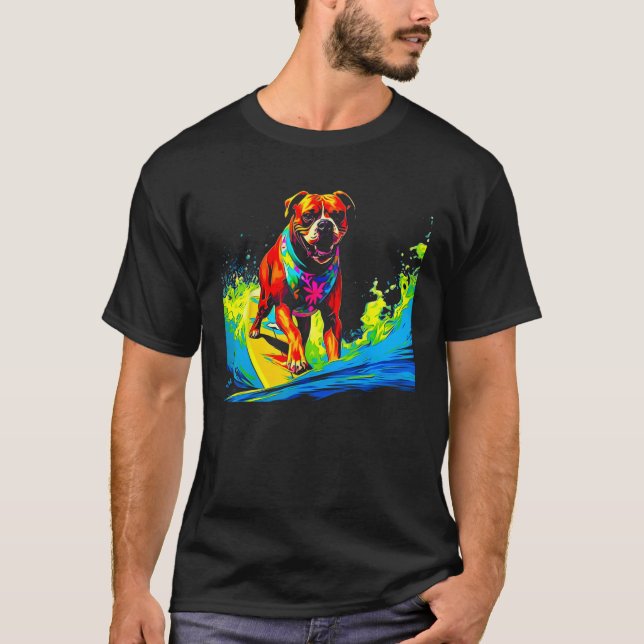 Camiseta Boxer Dog Pop Surf (Anverso)