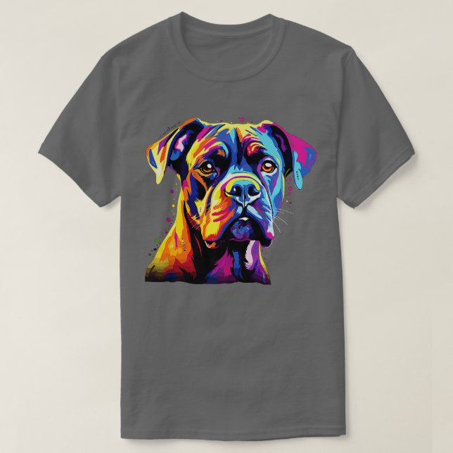 Camiseta Boxer Dog Premium de color acuático (Diseño del anverso)