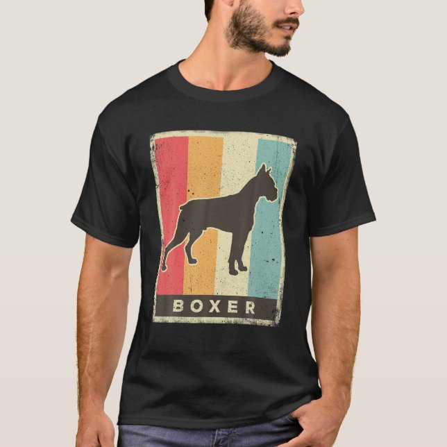Camiseta Boxer Dog Retro Vintage (Anverso)